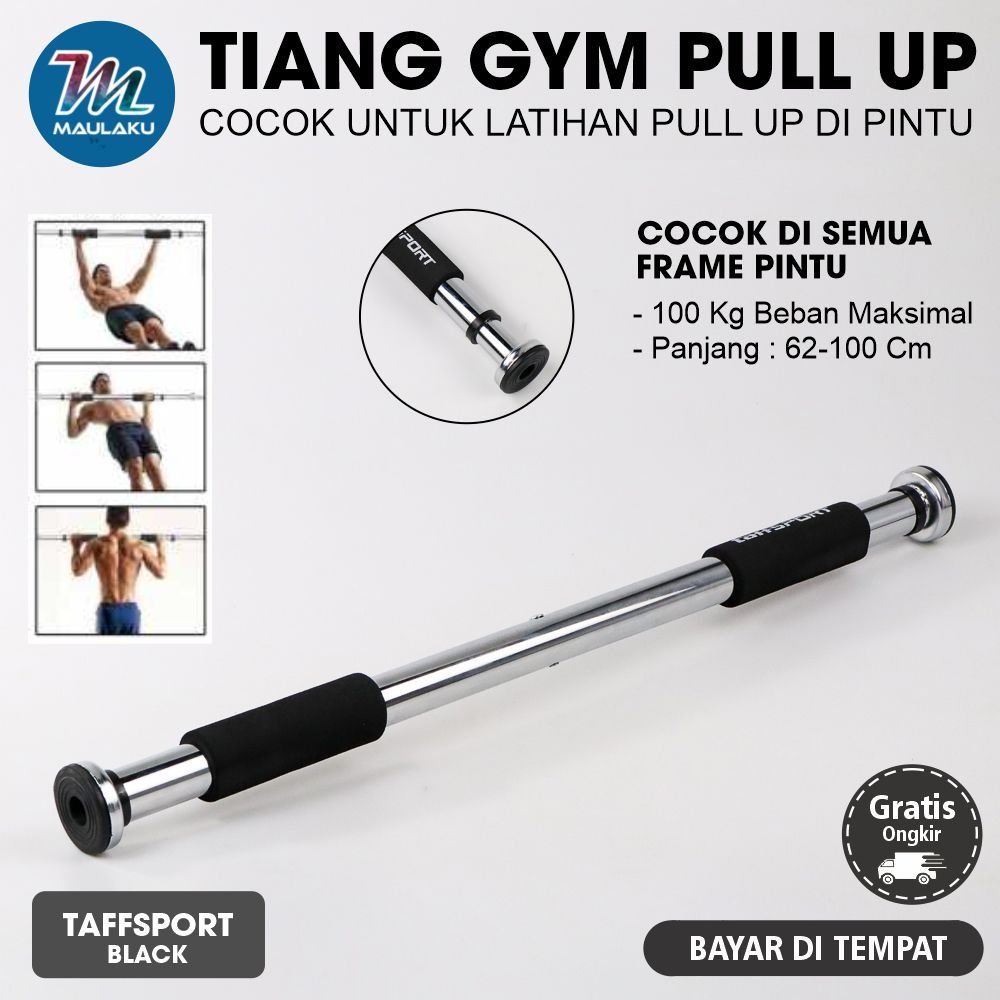 Jual Tiang Latihan Pull Up Bar Pintu Solid Grip 62 100 Cm Shopee