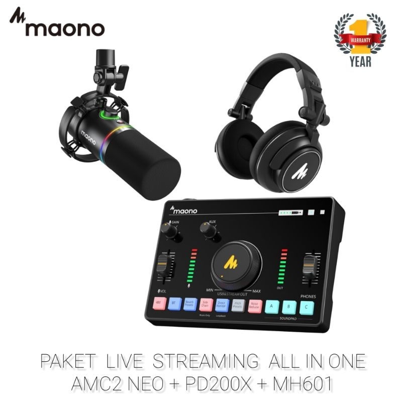 Jual Maono Amc Neo Paket Soundcard Audio Mixer With Pd X Microphone