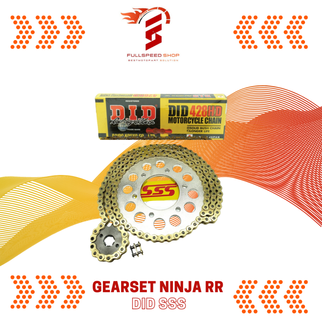 Jual GEAR SET KAWASAKI NINJA 150 RR RANTAI DID 428 HSBT GEAR DEPAN SSS