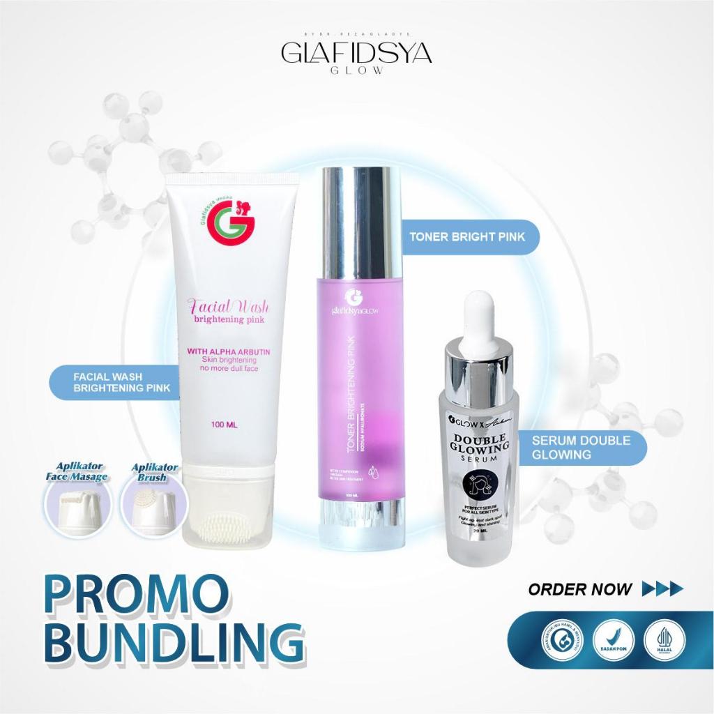 Jual Promo Bundling Facial Wash Brightening Pink Toner Brightening