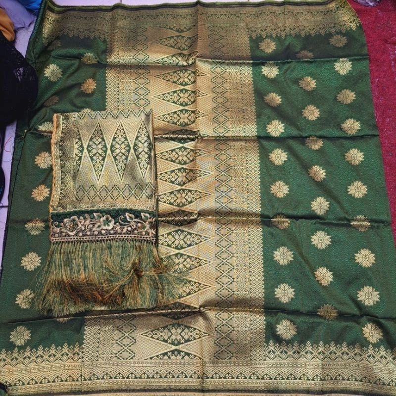 Jual Kain Songket Palembang Dengan Selendang Premium Kain Songket Rok