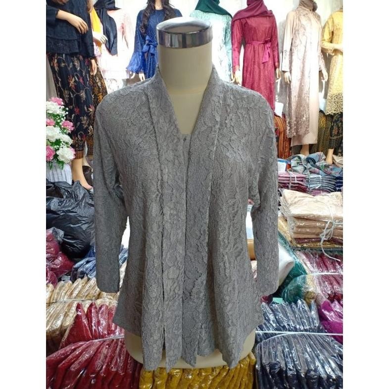 Jual Atasan Baju Kebaya Floy Brukat Modern Pakaian Tradisional Adat