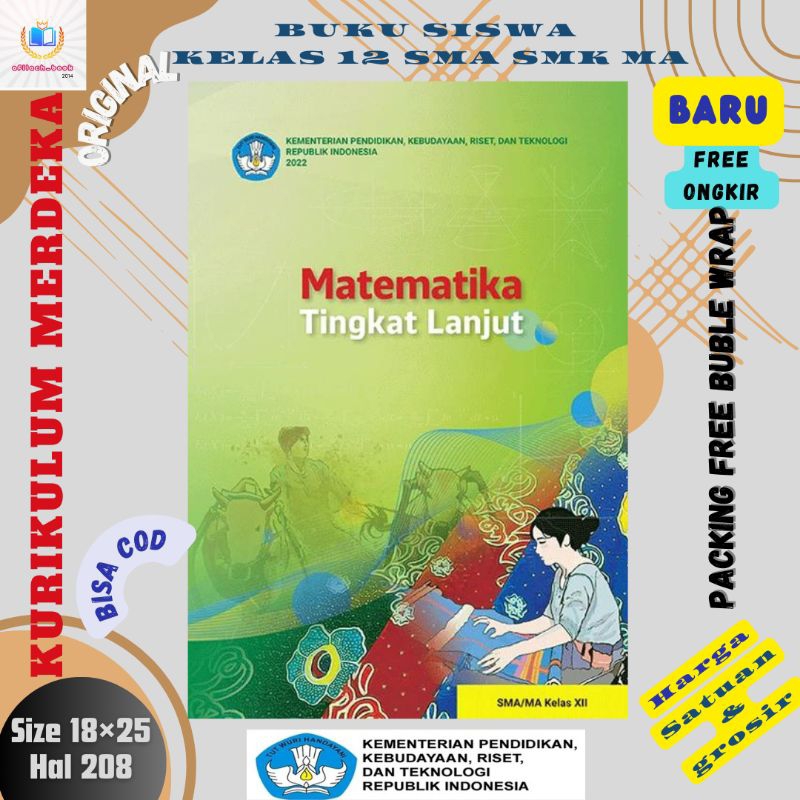 Jual Buku Siswa Matematika Tingkat Lanjut Kelas 12 SMA MA Kurikulum