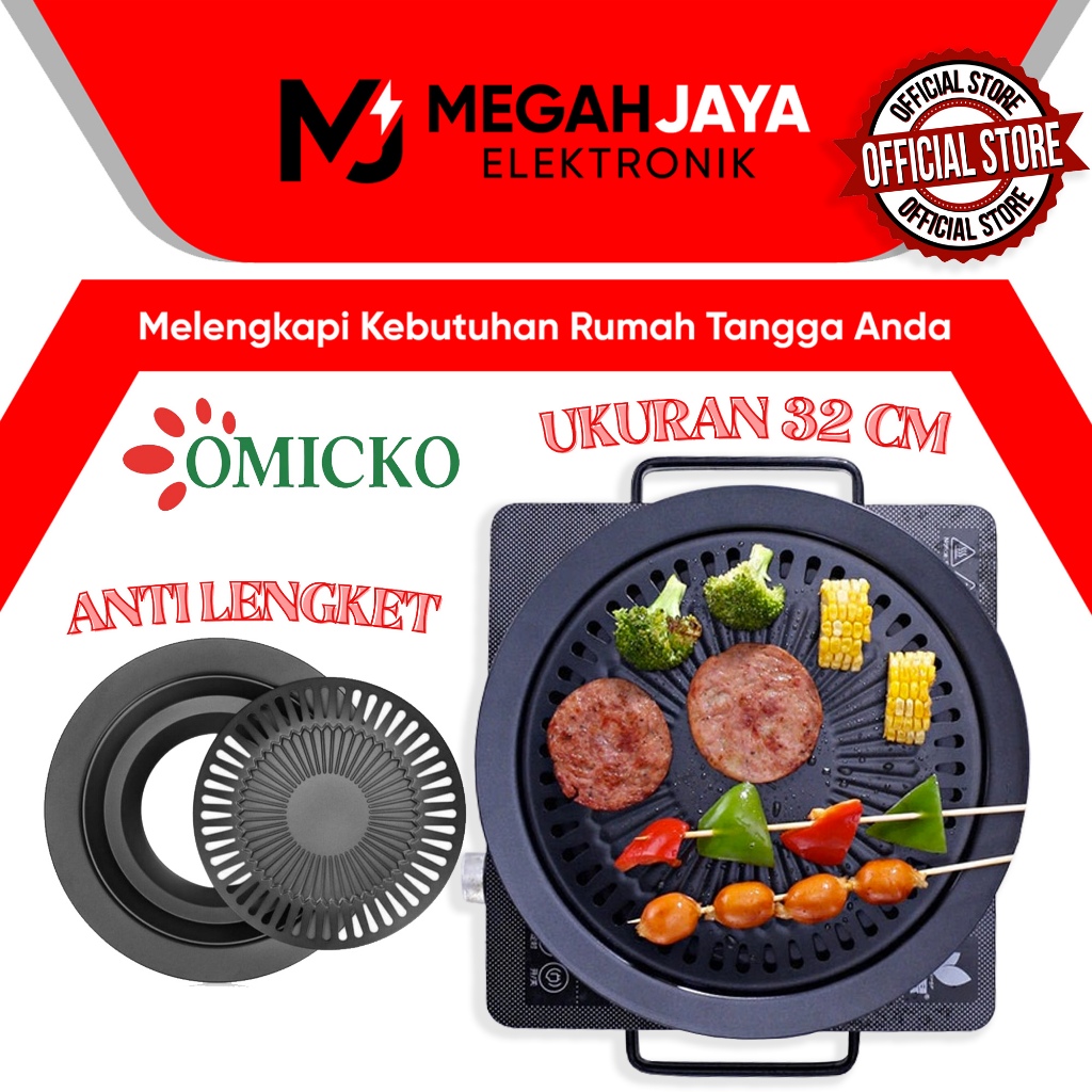 Jual OMICKO BBQ ULTRA GRILL PAN HIGH QUALITY ANTI LENGKET ALAT