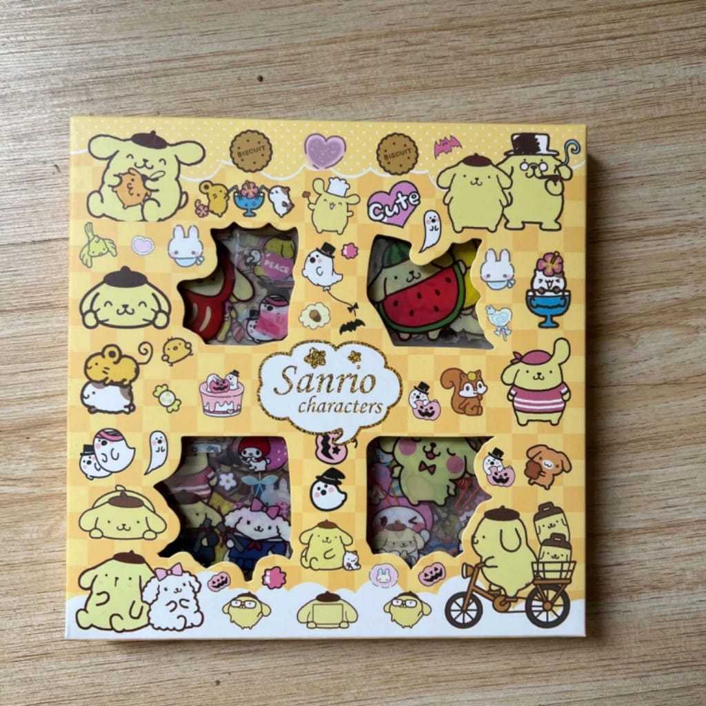 Jual ORIGINAL Sticker Lucu 2D Sanrio Karakter Kuromi Dan Melody Isi 100