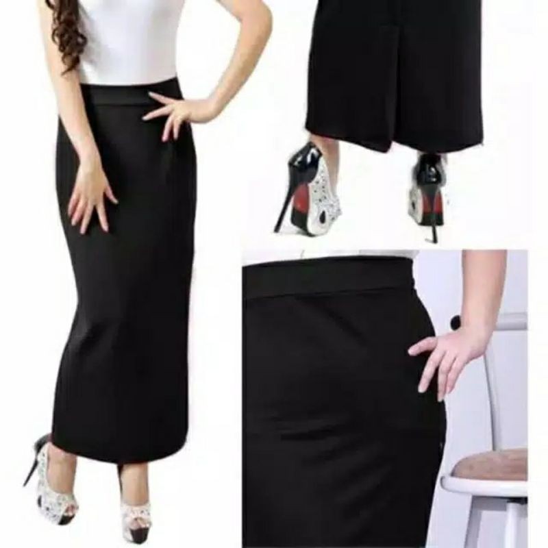 Jual Rok Span Scuba Polos Maxi Skirt Termurah Best Seller Rok Kerja