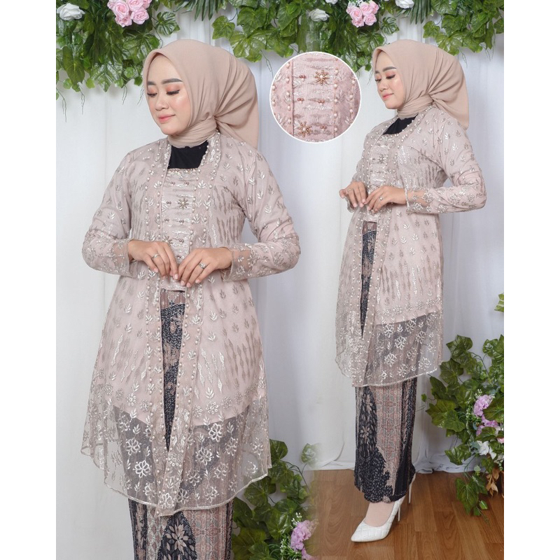 Jual Ghazza Kebaya Setelan Kebaya Brokat Modern Kutubaru Terbaru