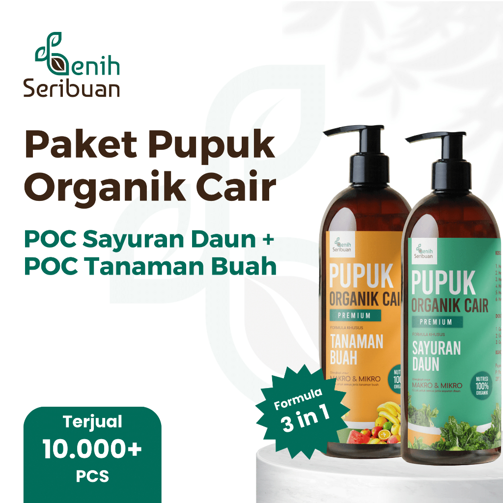 Jual Benih Seribuan Paket Pupuk Organik Cair Sayuran Daun Ml