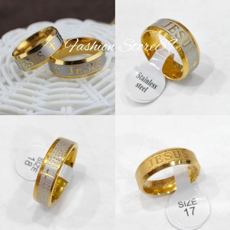 Jual Cincin Salib Cincin Jesus Titanium Fashion Rohani Titanium Pria