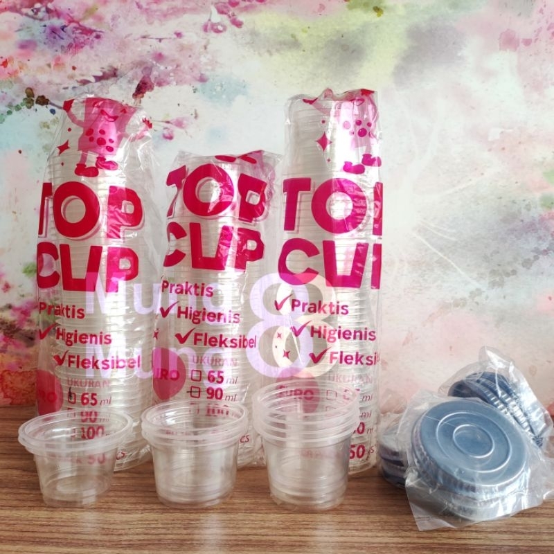 Jual Gelas Agar Cup Puding Cup Jelly 65ml 90ml 100ml TOP Isi