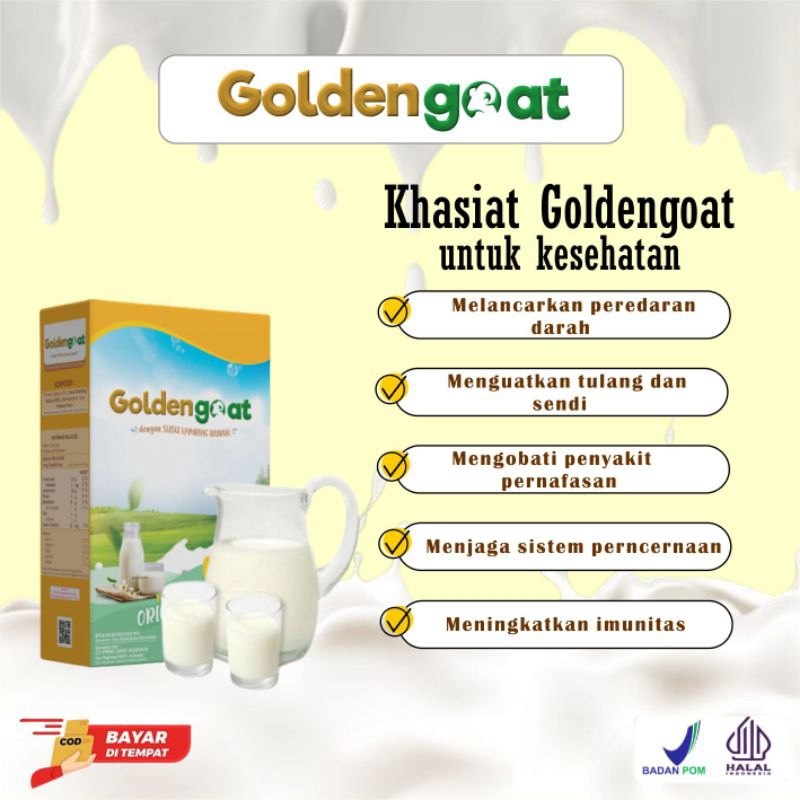 Jual SUSU KAMBING ETAWA BANYAK VARIAN RASA GOLDEN GOAT GOMILK