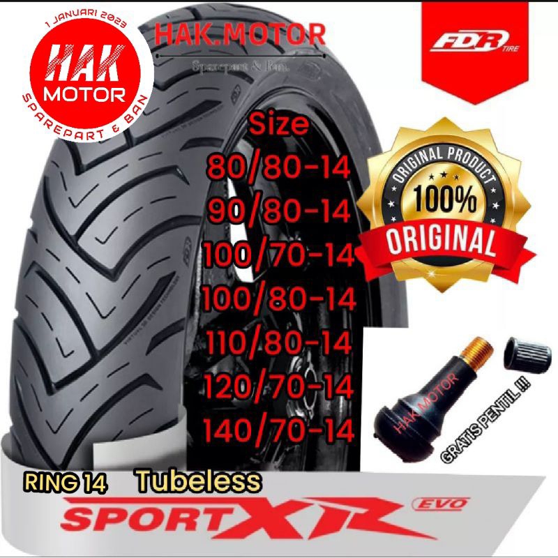 Jual Ban Fdr Sport Xr Evo Tubles Matic Ring Ring Motor Matic