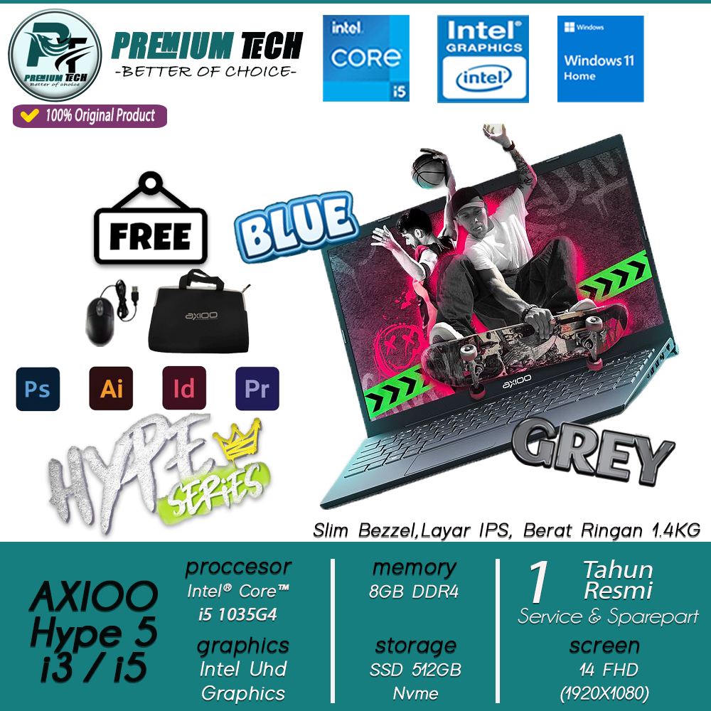 Jual Laptop Murah Baru Axioo Mybook Hype 3 5 Core I5 RAM 16GB 512GB