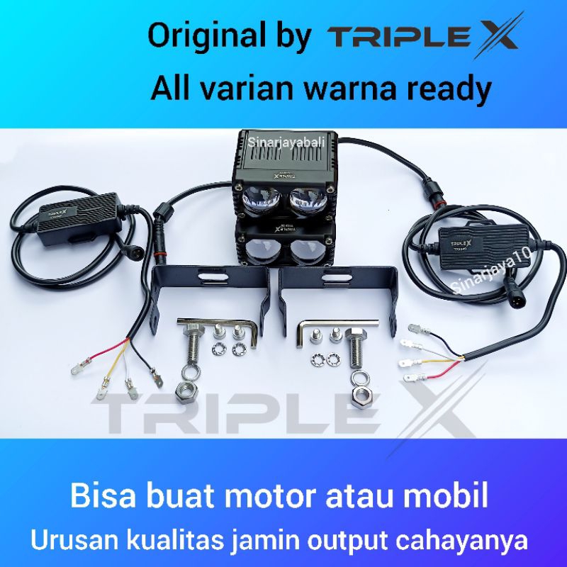 Jual Lampu Led Triple X X Plus Motor Mobil Mini Proji Laser Tembak