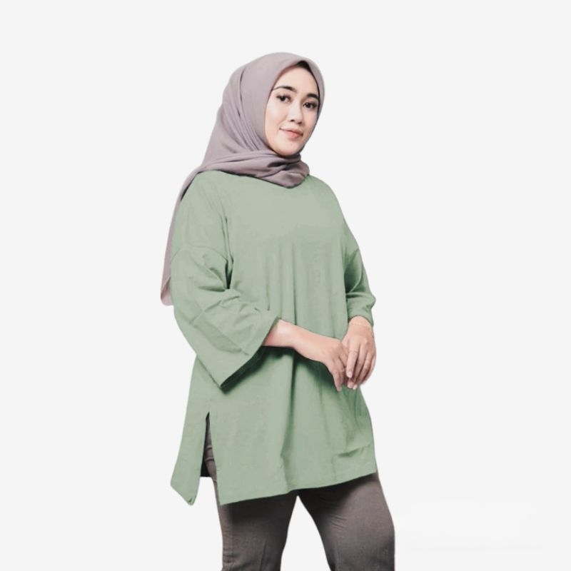 Jual Kaos Polos Oversize Ld Bahan Babyterry Tebal Atasan Hijab