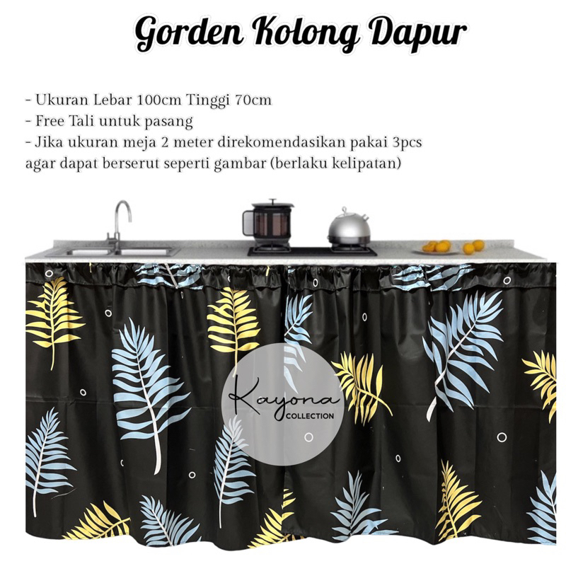 Jual Paket Pcs Gorden Kolong Dapur Minimalis Uk X Cm Free Tali