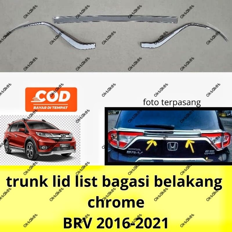 Jual Trunk Lid List Bagasi Belakang Brv Chrome