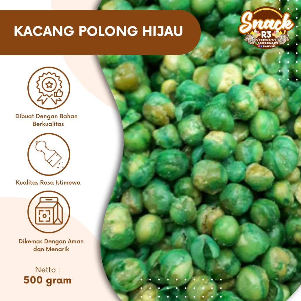 Jual Kacang Polong Hijau Snack Gurih Manis Renyah Tanpa Pengawet