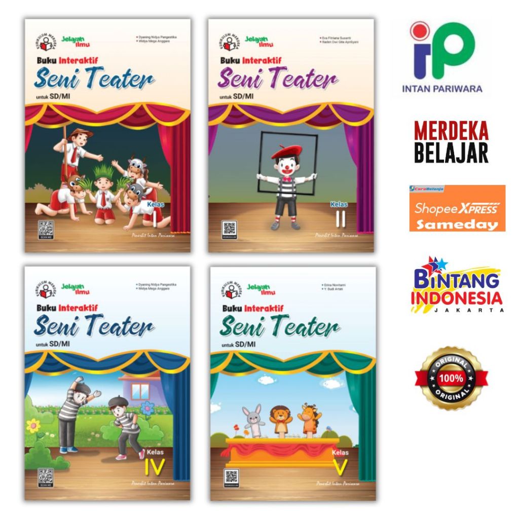 Jual Intan Pariwara Buku Interaktif Seni Teater Kelas I II IV V SD