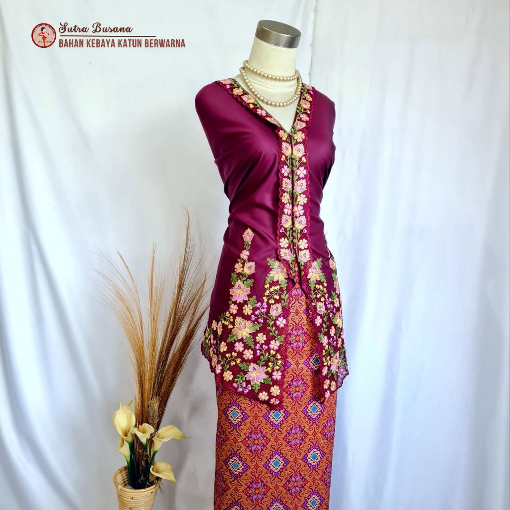 Jual Pusat Bordir Tasikmalaya Bahan Kebaya Katun Bordir Bali Kebaya