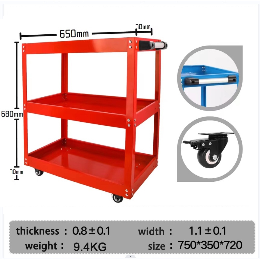 Jual Dengan Laci Troli Bengkel Rak 3 Susun Perkakas Trolly Trolley