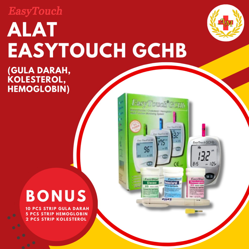 Jual Alat Cek Gula Darah Glukosa Diabetes Kolesterol Hemoglobin Easy