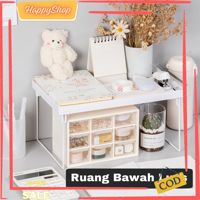 Jual Rak Meja Stationery Desktop Storage Rak Lipat Penyimpanan Buku ATK