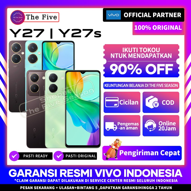 Jual Hp Vivo Y28 Y27s 6 128GB 8 128GB 8 256GB NFC 6000mAh Baterai Baru