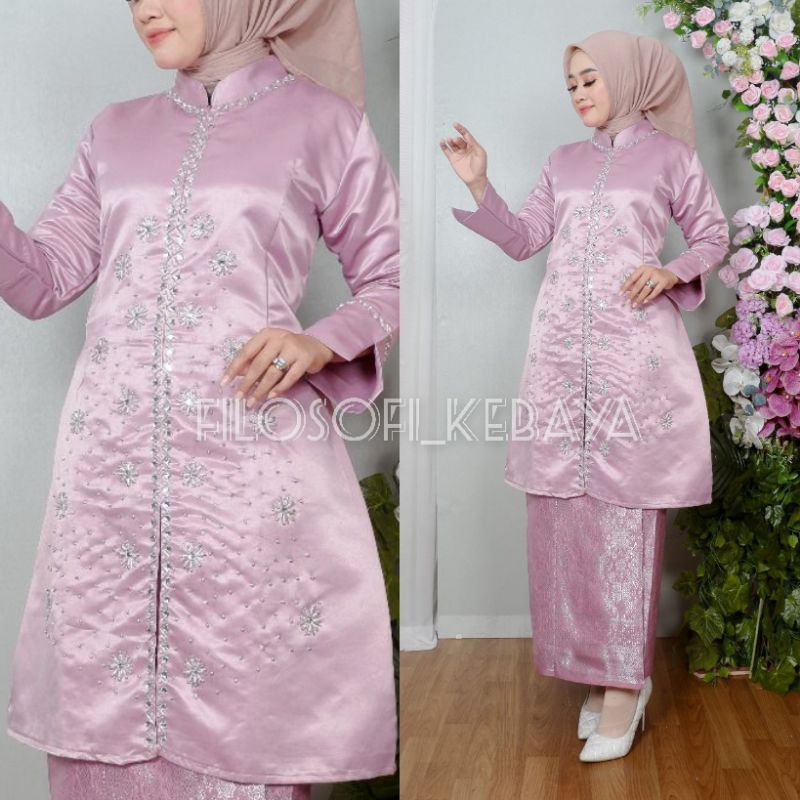 Jual Dijamin REALPICT Setelan Baju Kurung Taffeta Bridal Terbaru