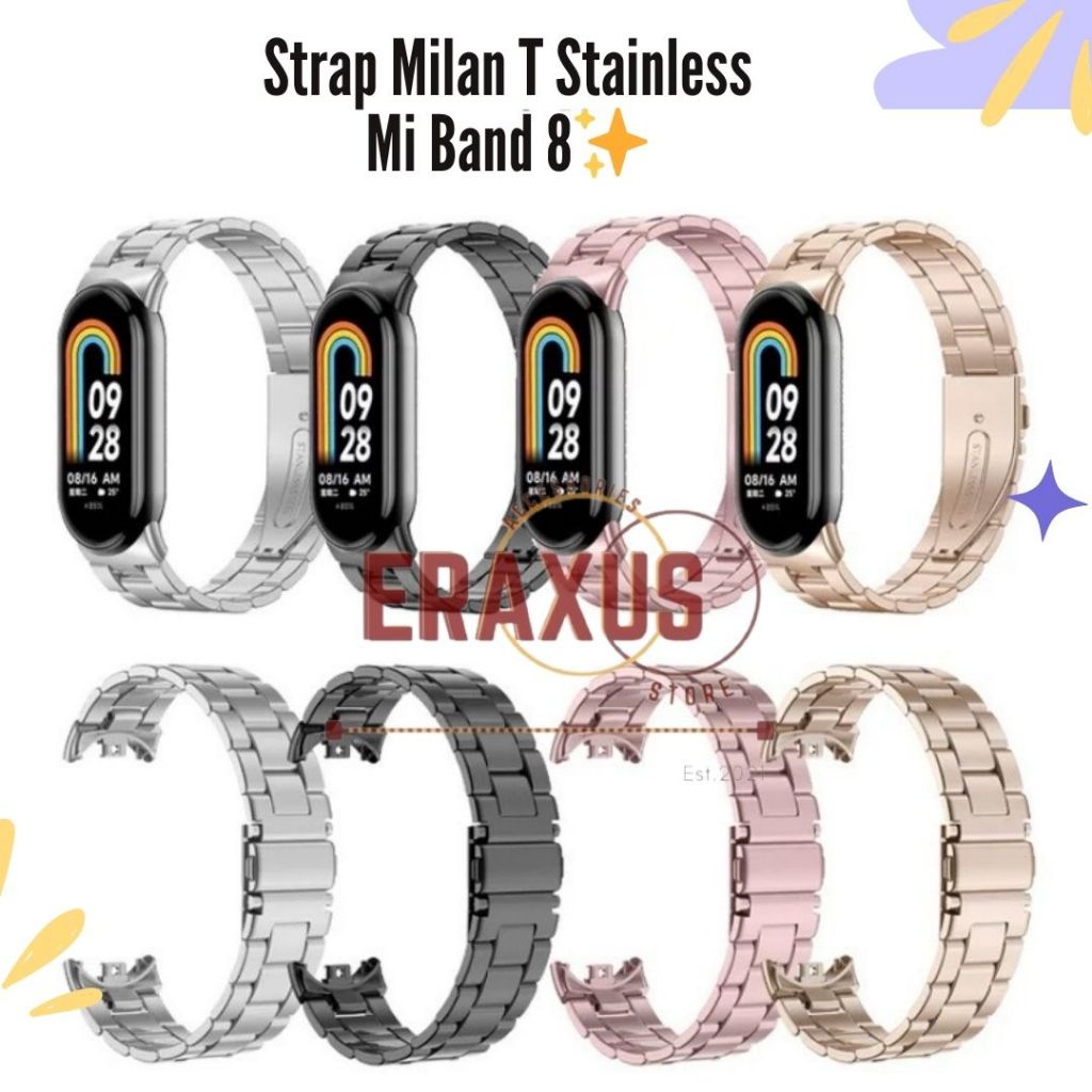 Jual Eraxus Strap Stainless Xiaomi Mi Band Mi Band Tali Besi