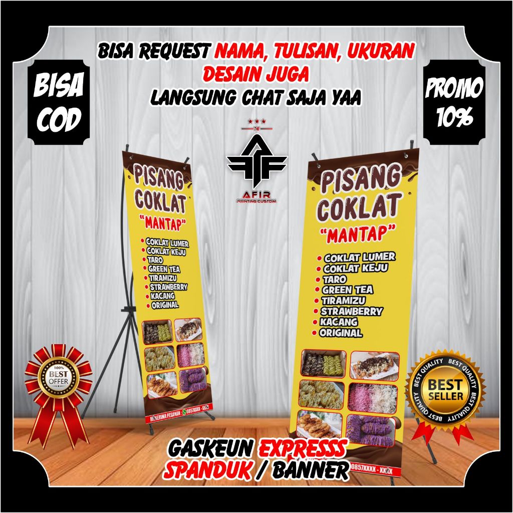 Jual X Spanduk Banner Pisang Krispi Spanduk Jualan Makanan