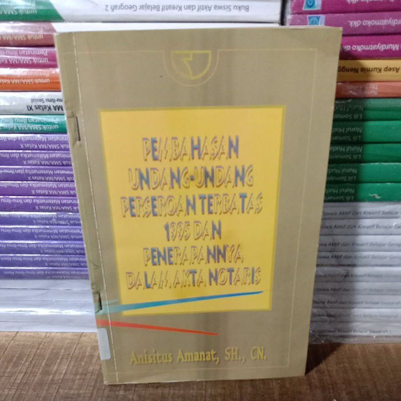 Jual Buku Original PEMBAHASAN UNDANG UNDANG PERSEROAN TERBATAS 1995