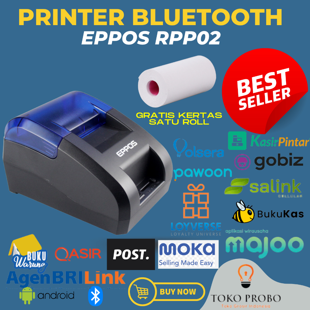 Jual TERLARIS Printer Bluetooth Kasir POS Murah Mini Thermal 58mm