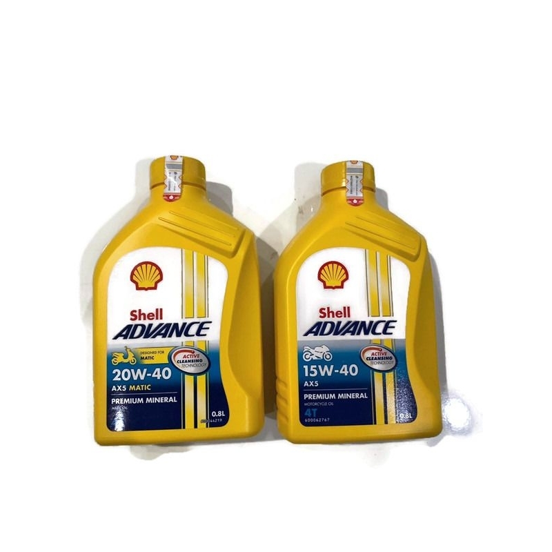 Jual Oli Mesin Motor 4T Shell Advance 15W 40 AX5 Premium Mineral 800 ML