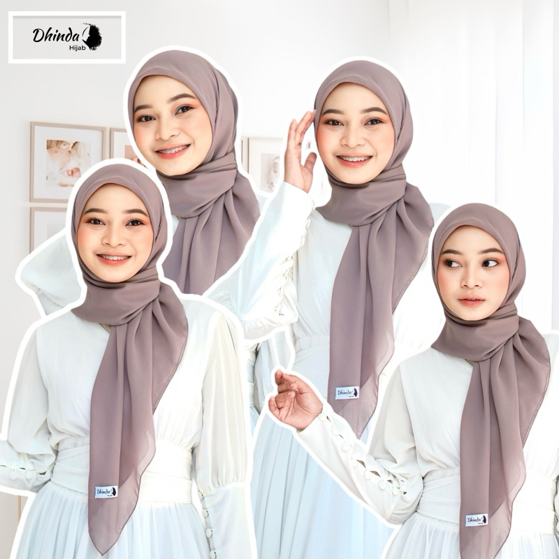 Jual Dhinda Hijab Plain Hijab Segi Empat Bella Square Polycotton