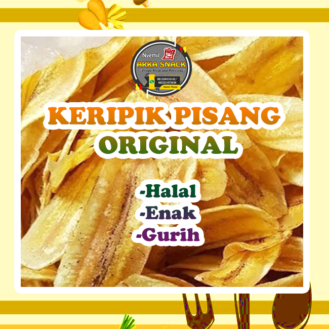 Jual KERIPIK PISANG ORIGINAL ENAK GURIH TERMURAH FREE KARDUS DAN