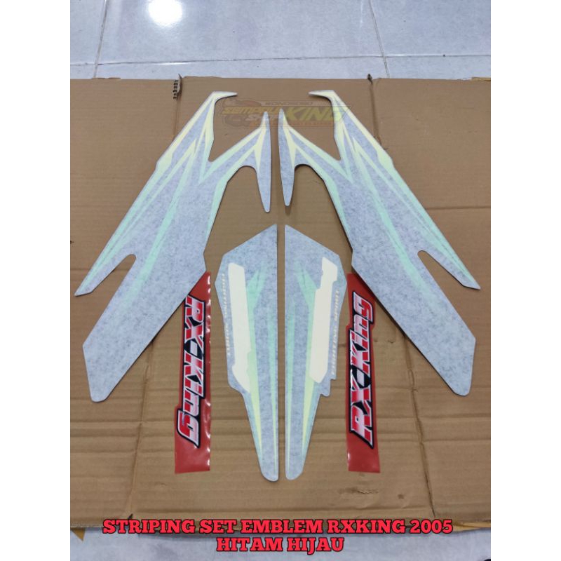 Jual Striping Rxking Set Emblem Stiker Grafik Body Rx King Hitam