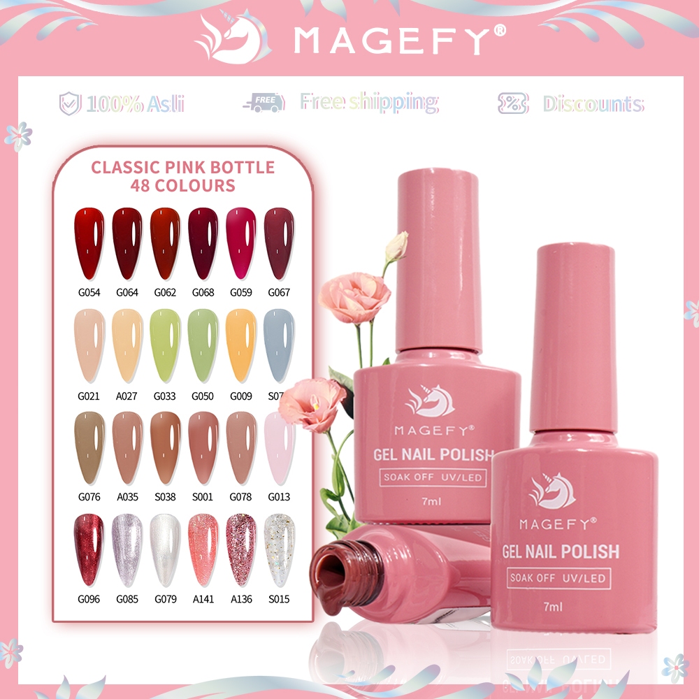 Jual MAGEFY 7ml UV Kutek Gel Nail Polish Cat Kuku Gel Warna UV LED Nail