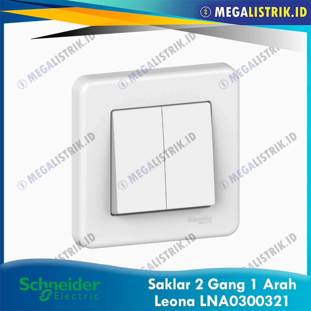 Jual SCHNEIDER SAKLAR DOUBLE LEONA LNA0300321 SAKELAR 2 GANG 1 ARAH