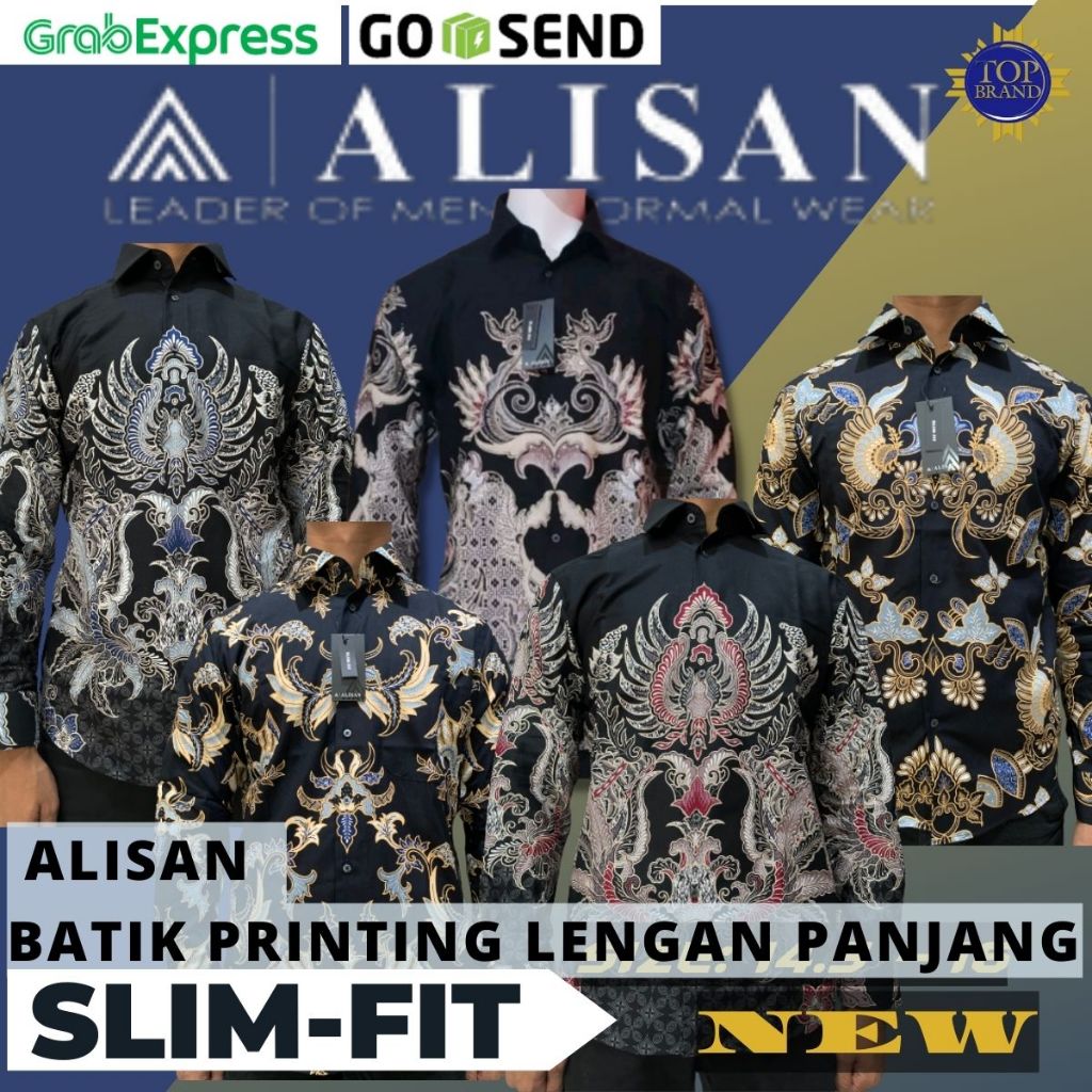 Jual Kemeja Alisan Batik Lengan Panjang Slimfit Shopee Indonesia