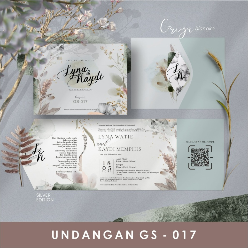 Jual Blanko Undangan Nikah Kosongan Griya Blanko Silver Gs