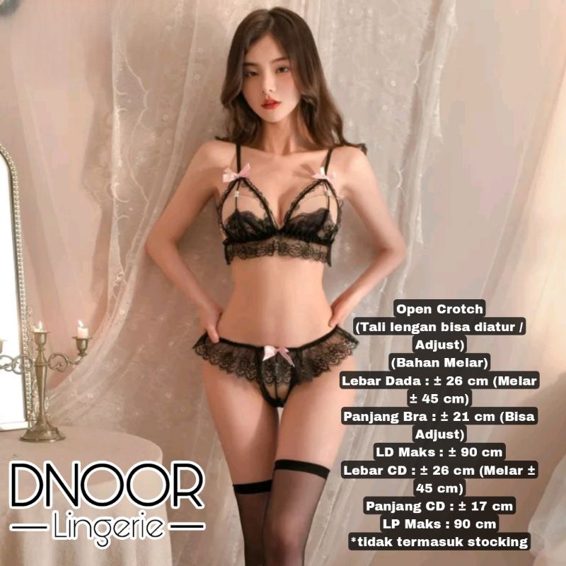 Jual Lingerie Set Bra Dan G String Transparant Pita Bunga Seksi Baju