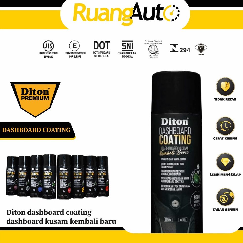 Jual DITON PREMIUM Cat Semprot Standard Dashboard Coating Shopee