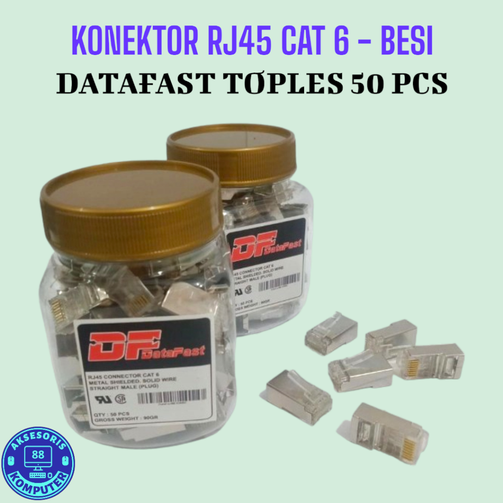 Jual Cat Konektor Lan Rj Cat Besi Connector Lan Rj Cat