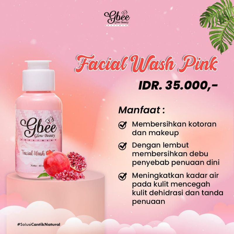 Jual Facial Wash Pink Gbee Glow Beauty Sabun Cuci Muka Sabun