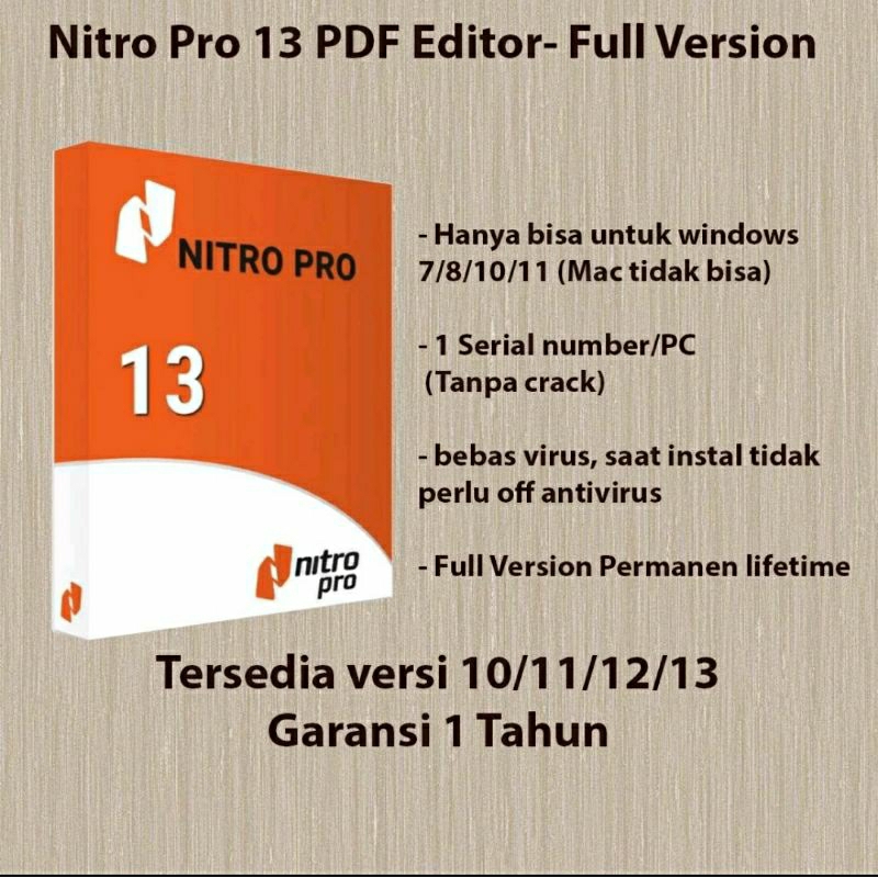 Jual Nitro Pro 13 Lisensi Original PDF Editor Full Version Aktif