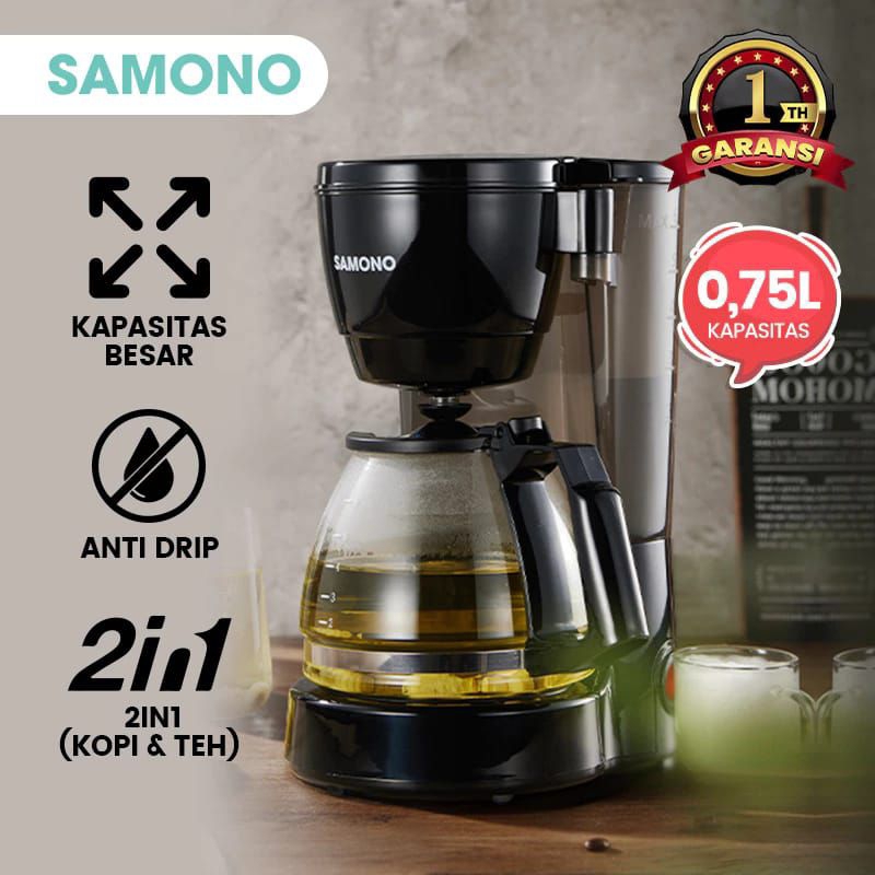 Jual Coffee Marker Mesin Kopi Multifungsi SAMONO 2in1 SW CMB06B 750