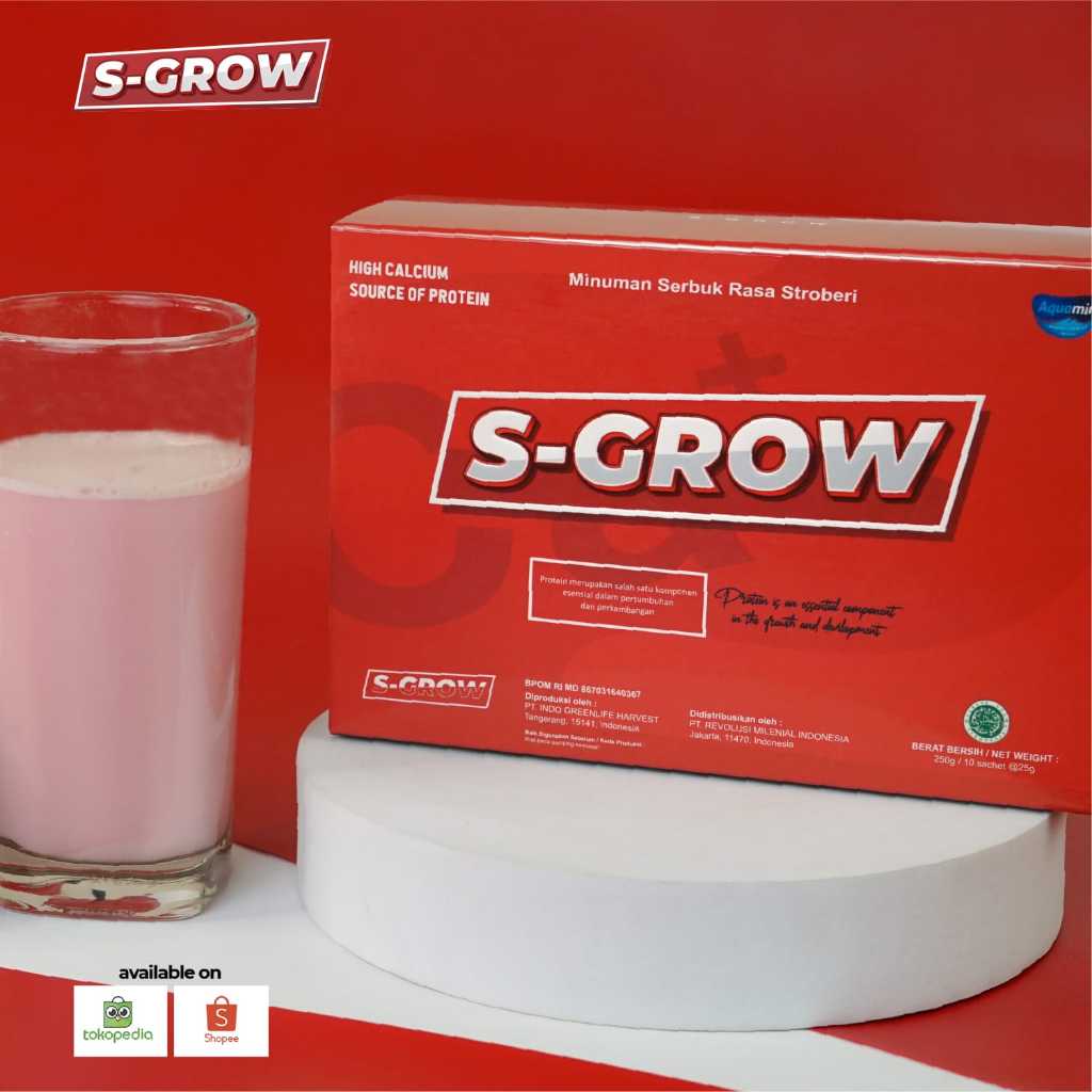 Jual Susu S Grow Peninggi Badan Original 100 1 BOX ISI 10 SACHET