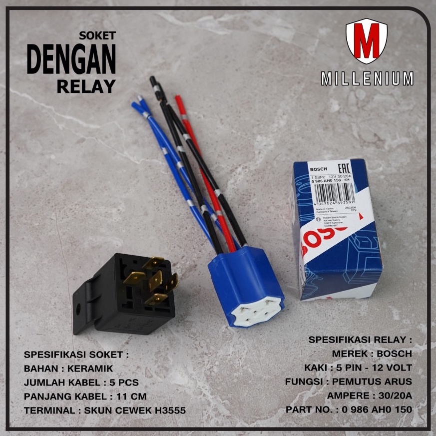 Jual Produk Premium Soket Relay Keramik Kabel Dengan Relay Bosch Mx