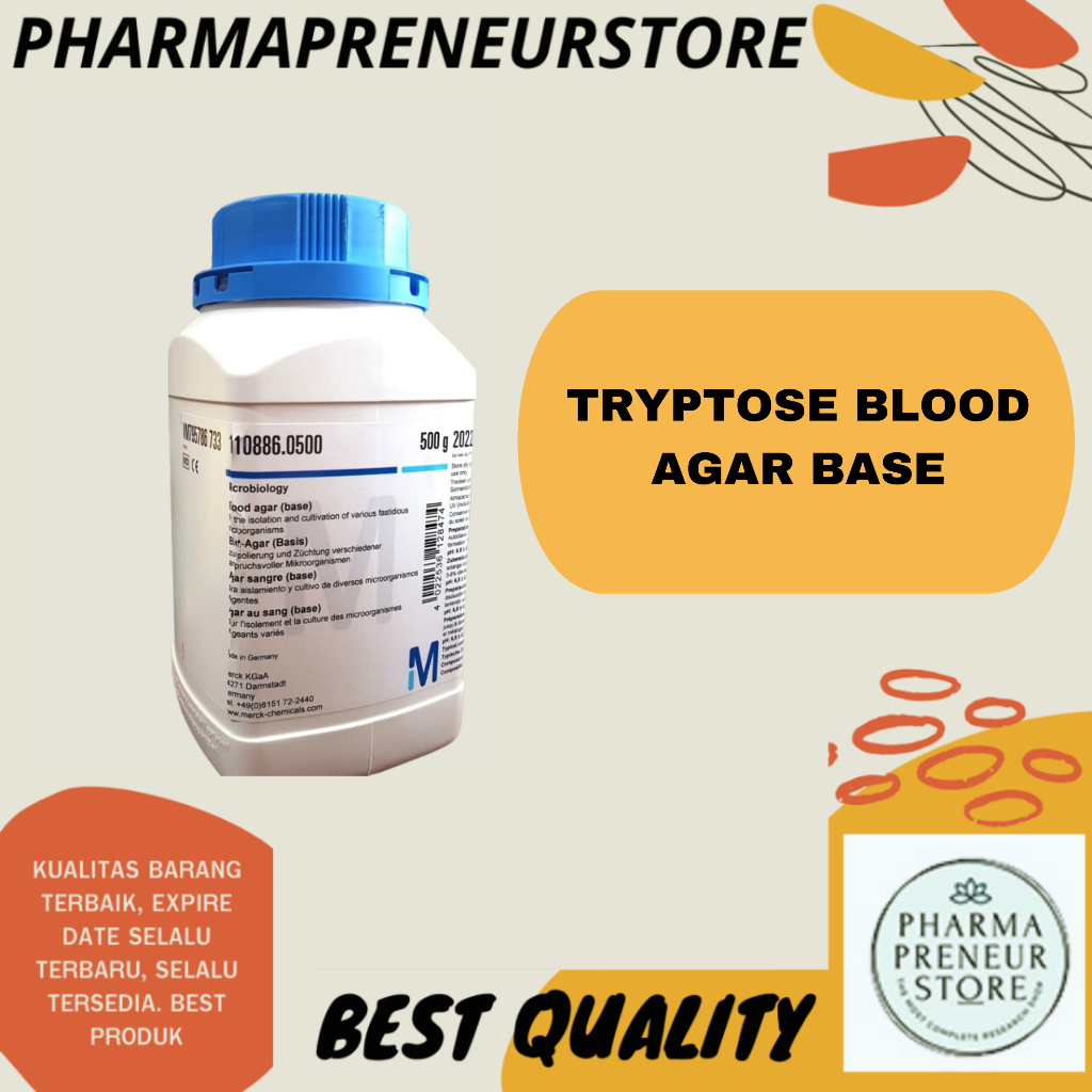 Jual Tryptose Blood Agar Base Gram Gram Kemasan Ecer Merck Best